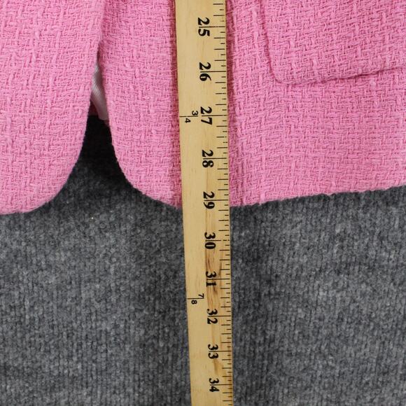 Zara Blazer Women XS Candy Pink Textured Tailored Gold Button Jacket Academia - Picture 7 of 10